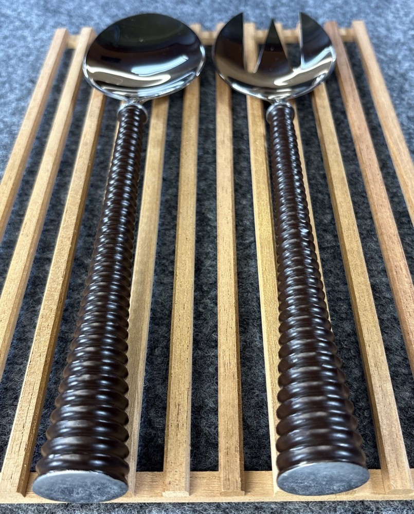 Michael Aram 2 pc. Fork & Spoon Salad Serving Set Spiral Metal Handle