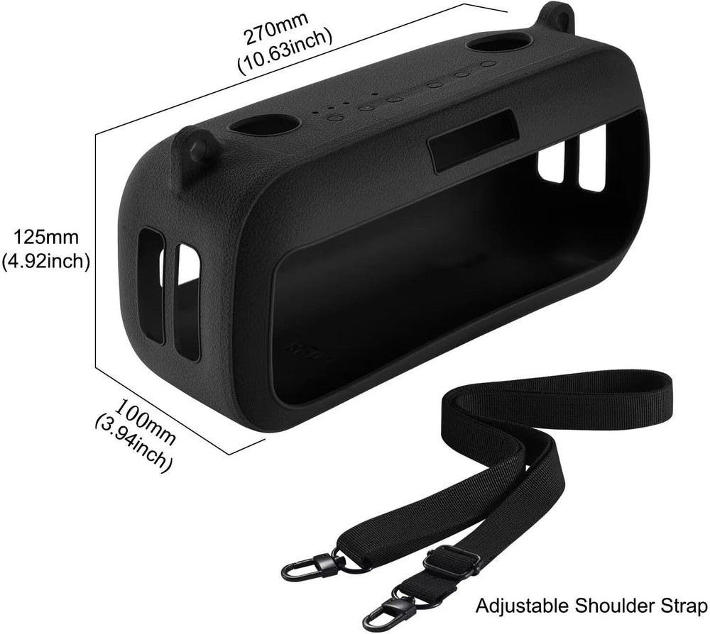 Silicone Cover Case for Bose SoundLink Max Speaker with Shoulder Strap