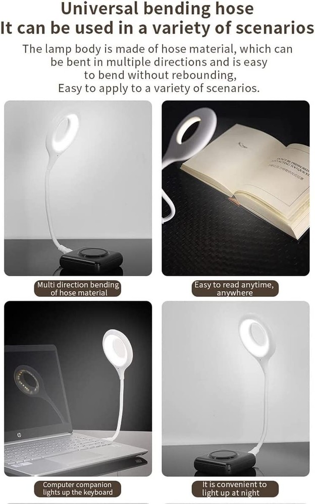 USB Smart Voice Control Night Light LED Dimmable Daylight Bedroom Table Lamp