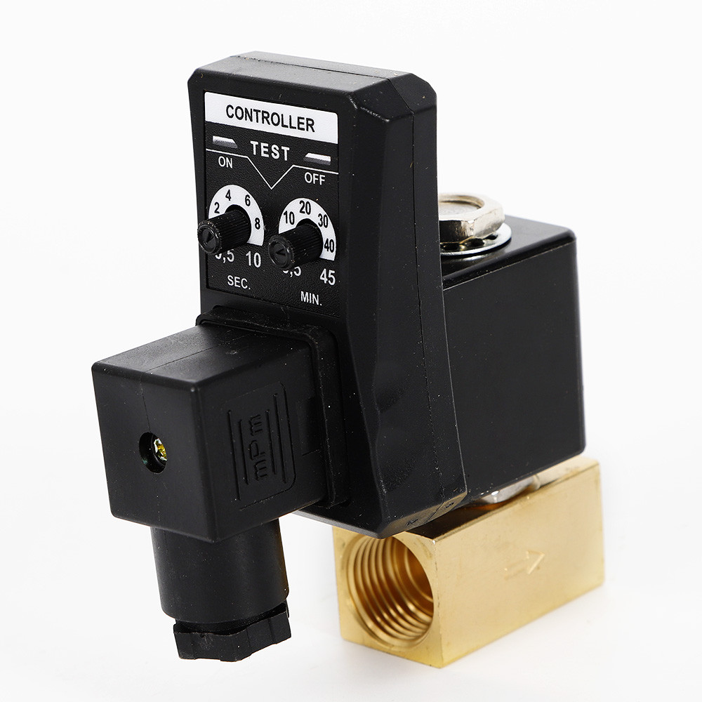 Auto Automatic Timed Electronic Drain Valve For Air Compressor Water Tank 1/2''