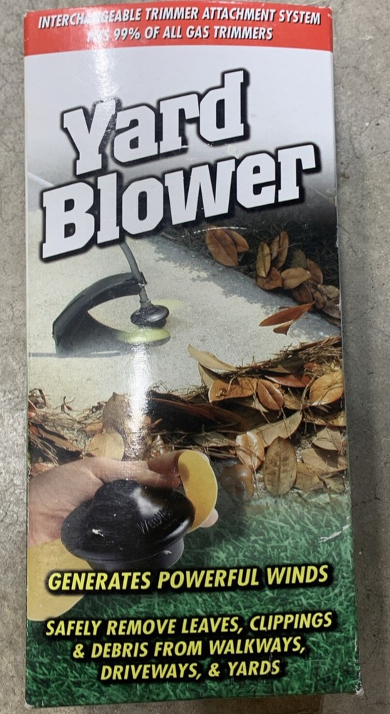 Trimmer Attachment Yard Blower - Safely Remove Leaves & Clippings from Driveways