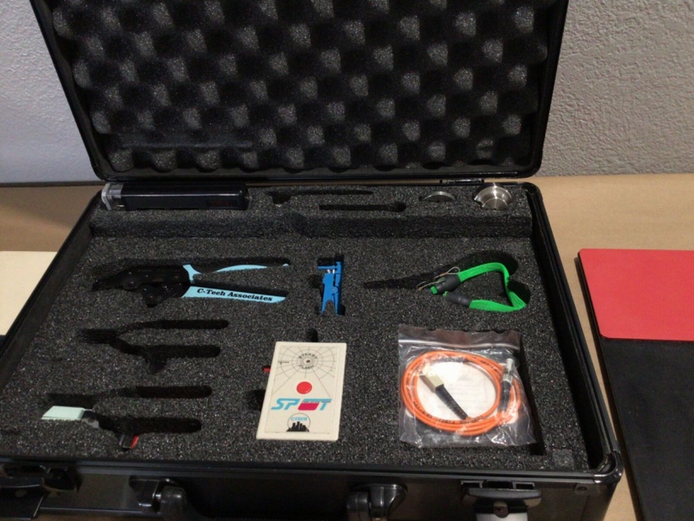 C-Tech Fiber Optic Tool Kit Strippers Crimpers SPOT Tester Case training system