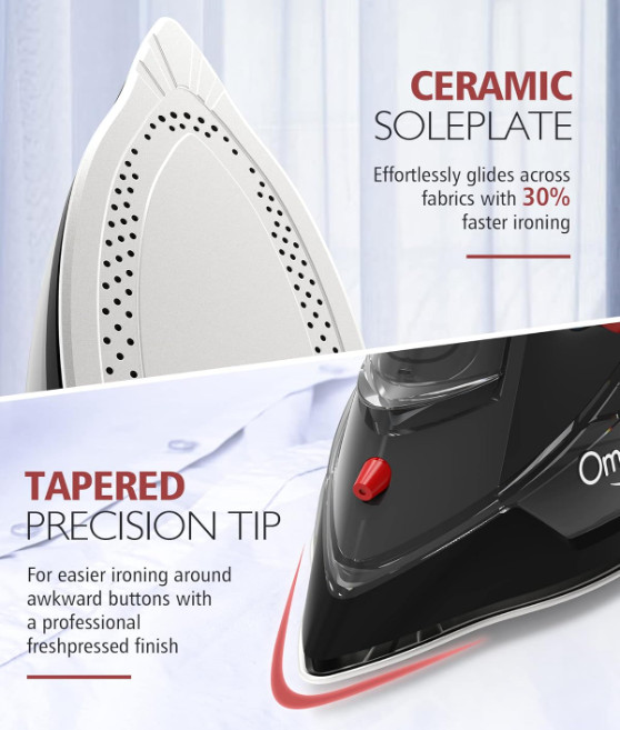 Plancha inalámbrica 1500W con suela cerámica, autolimpieza y apagado seguro