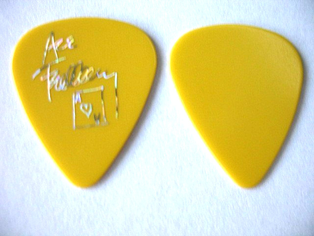 RARE Kiss  Ace Frehley Solo  Mis-print Tour Guitar pick Hot Yellow 92-93 era