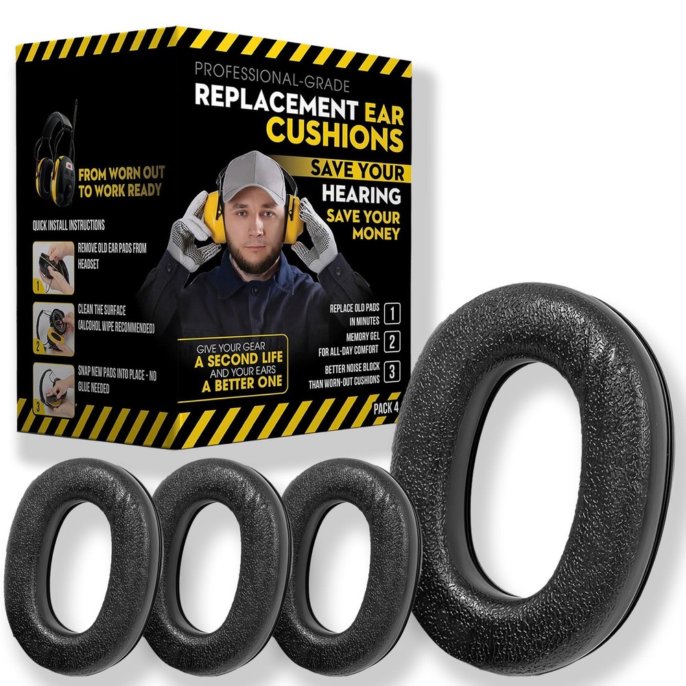 for 3M WorkTunes Replacement Ear Pads Headphones Connect Hearing Black