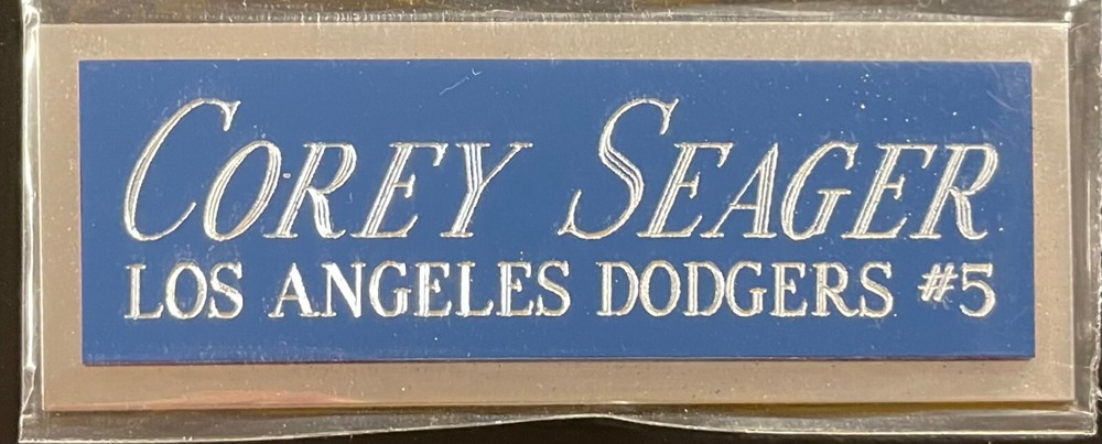 COREY SEAGER DODGERS NAMEPLATE FOR AUTOGRAPHED Signed Baseball Display cube CASE