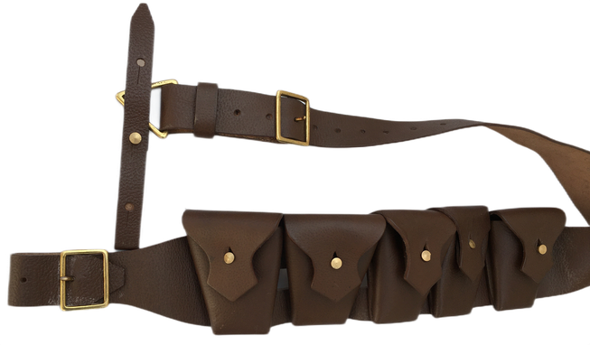 Warcraft Exports 1903 Pattern Leather Five Pocket Bandolier for Jawa Costume