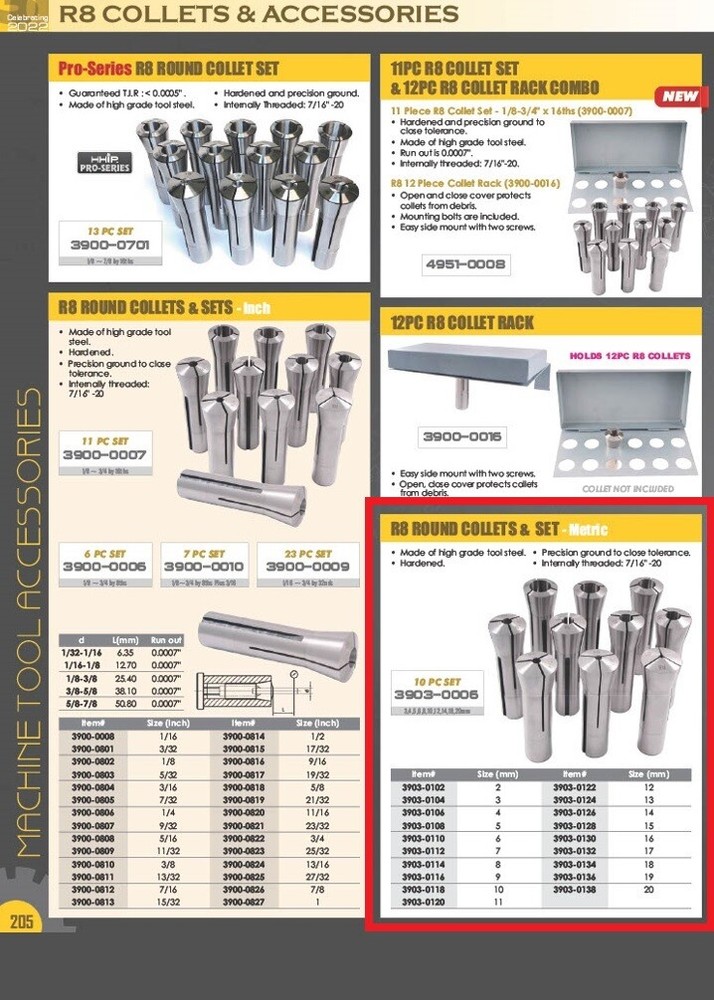 2MM R8 ROUND COLLET (3903-0102)