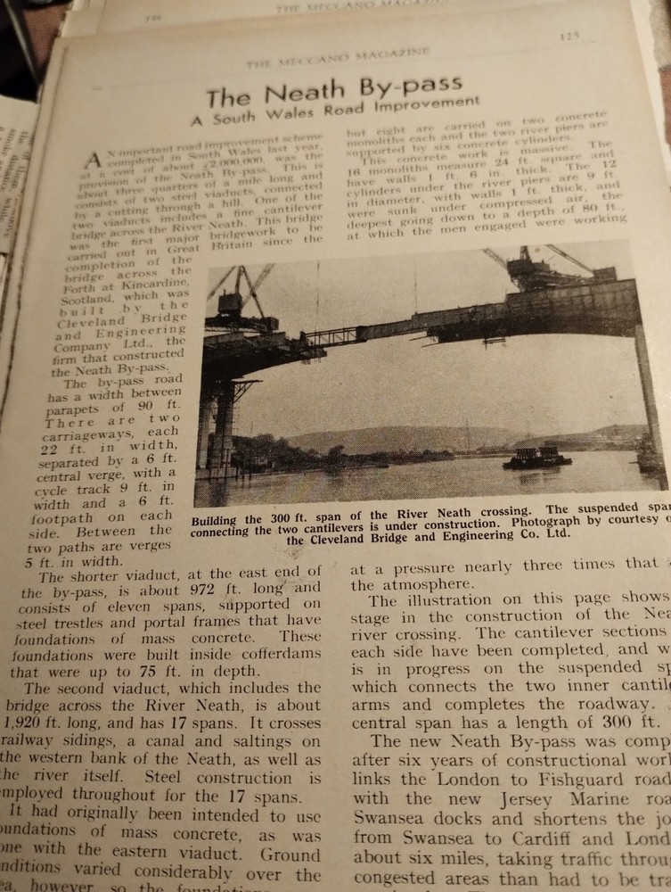 Sk245 Ephemera 1950s Article Neath By Pass