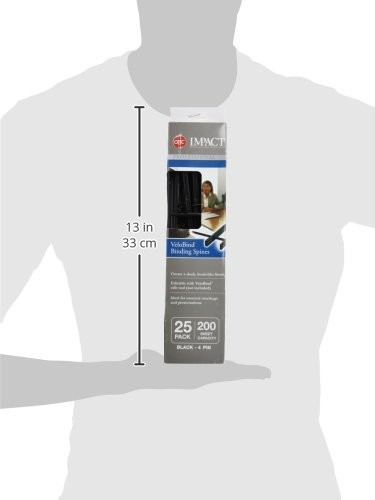 Binding Spines, 25 Pack, Reclosable, 2 Depth, 4 Pin Spines, 200 Sheet Capacity,