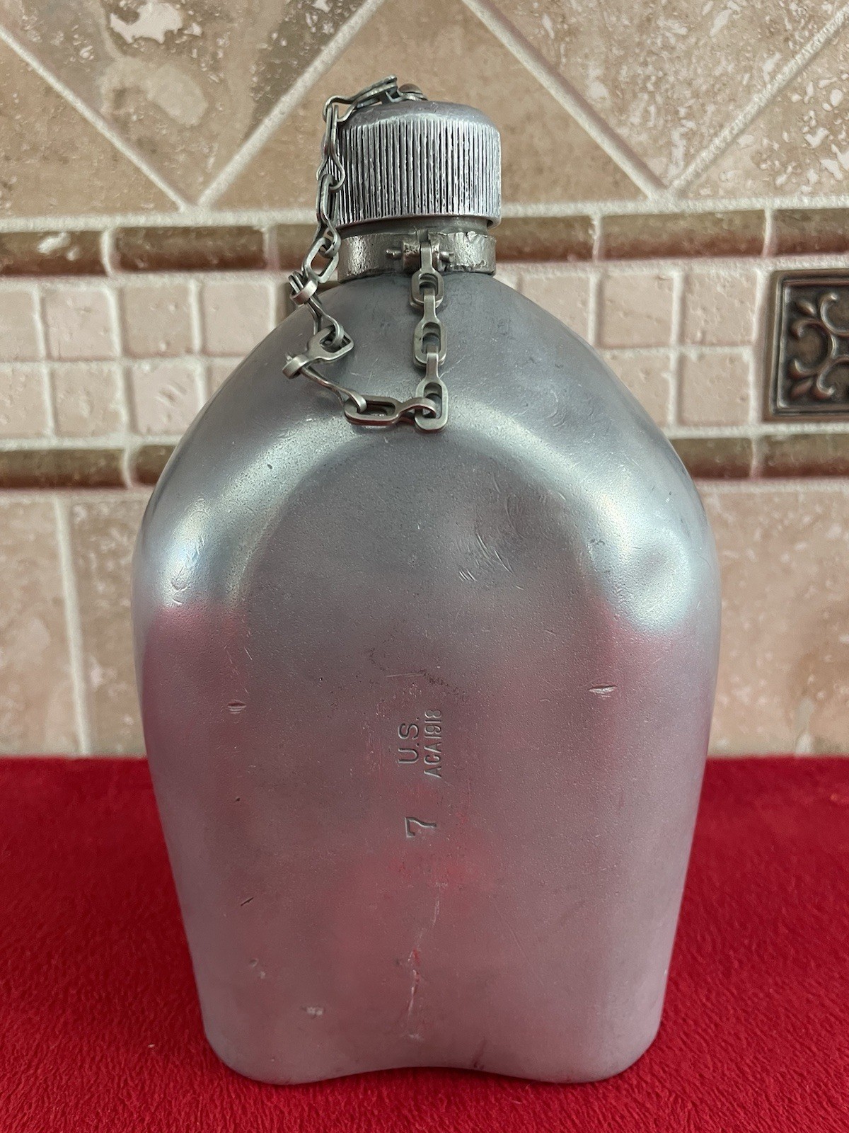 WW1 US Army Aluminum Canteen M1910 1918 WWI