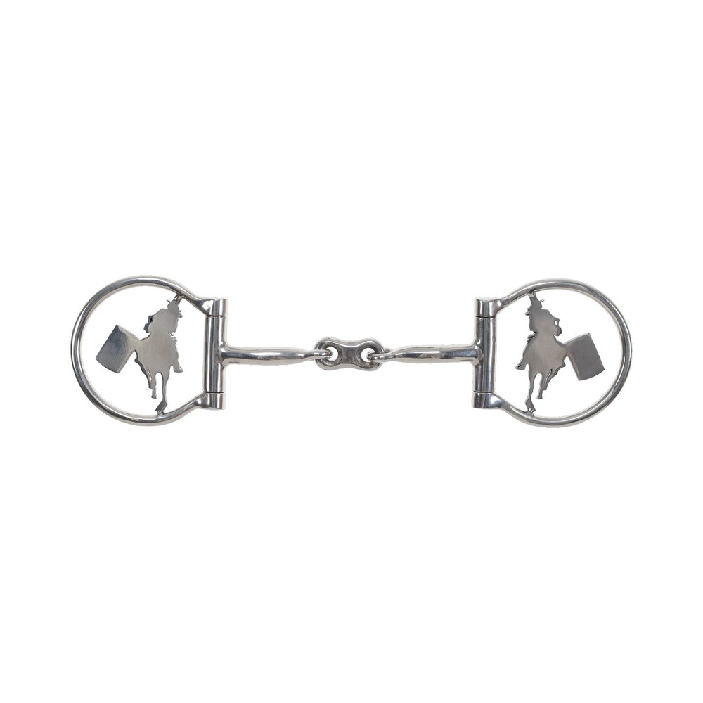 Fast Turns Stainless Steel D-RING Dogbone SNAFFLE BIT 5" Mouth 3" Cheeks
