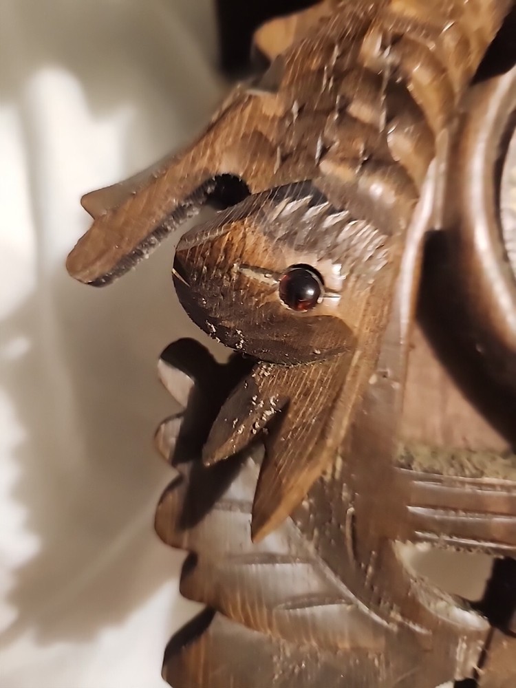 Huge Hunter Cuckoo Clock Carved Black Forest Cuckoo.