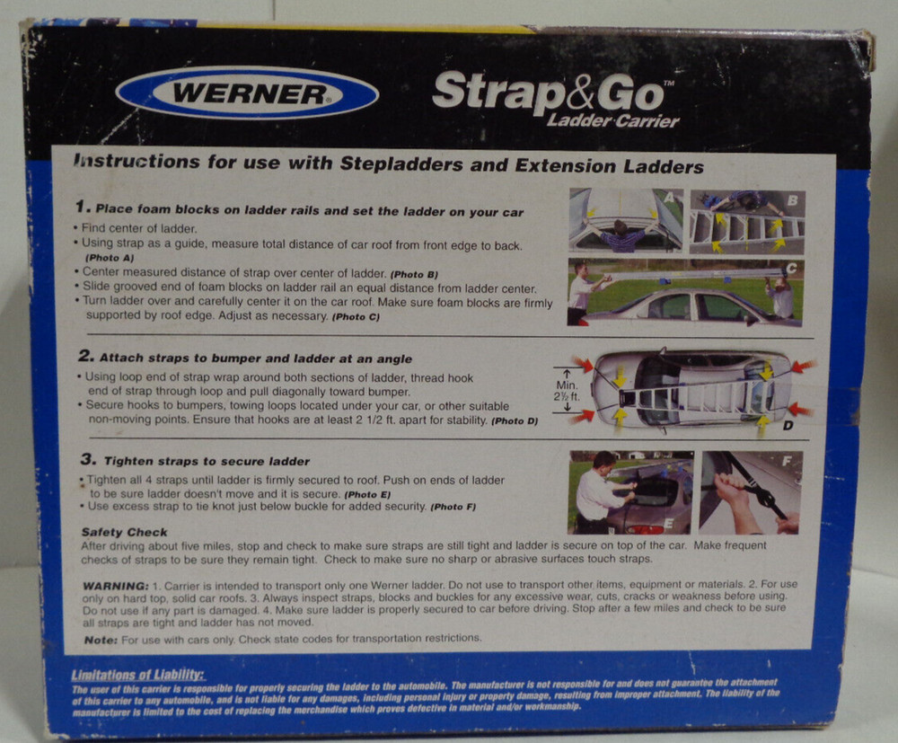 Werner PK13 Strap & GO Ladder Carrier