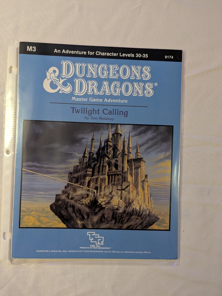 1986 TSR Dungeons & Dragons M3 Twilight Calling 9174 D&D Module *NEAR MINT*