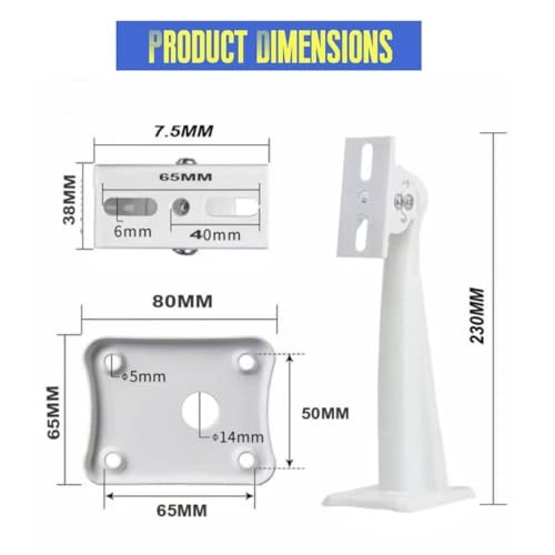 3-Pack CCTV Security Camera Mount Bracket Kit, Indoor Outdoor Wall Ceiling