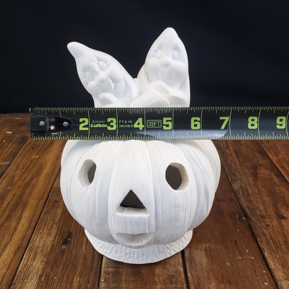 Ready To Paint Jack-O-Lantern Pumpkin Ghosts Halloween Bisque