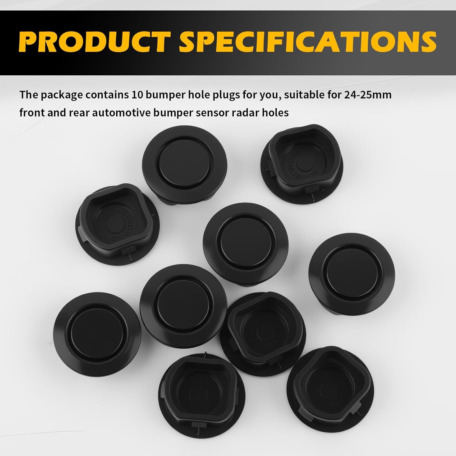 10PCS Car Bumper Hole Plugs Cover Parking Sensor Radar Holes Dustproof