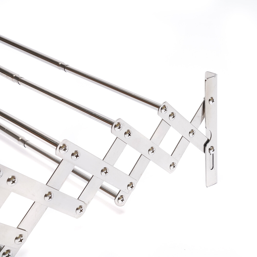 Wall Mounted Laundry Drying Rack, Clothes Hanger Rack, Retractable Clothes Rack