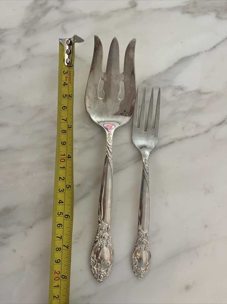 Oneida Silversmiths SILVERPLATED Rose Serving Fork Replacement Piece