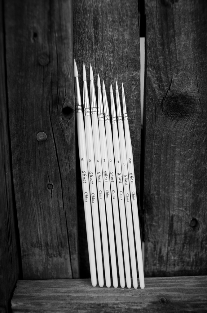 Ghost Miniature Paint Brush Set 8 Detail Paintbrushes & 3 Dry Brushes