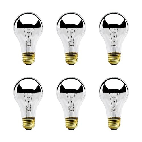 60A19HM Half Chrome 60W A Shape Bulb (6 Pack)