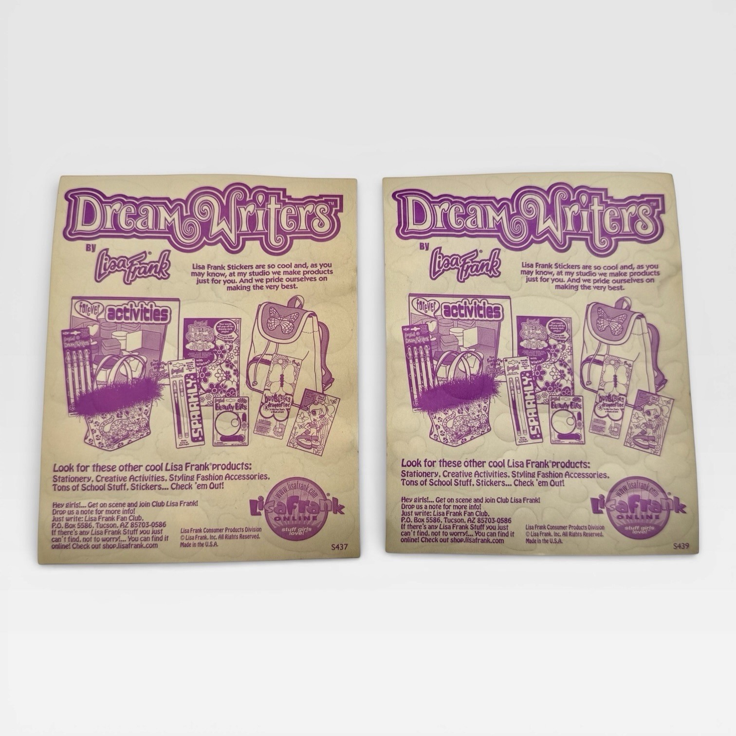 LISA FRANK DREAM WRITERS Vintage LOT Dried Up GEL PENS Stickers Notepad Holder