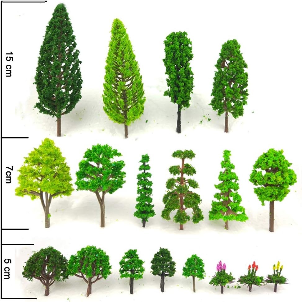 60 Piece Model Trees 1.36-6 Inh Mixed Model Tree Train Scenery Architecture Tree