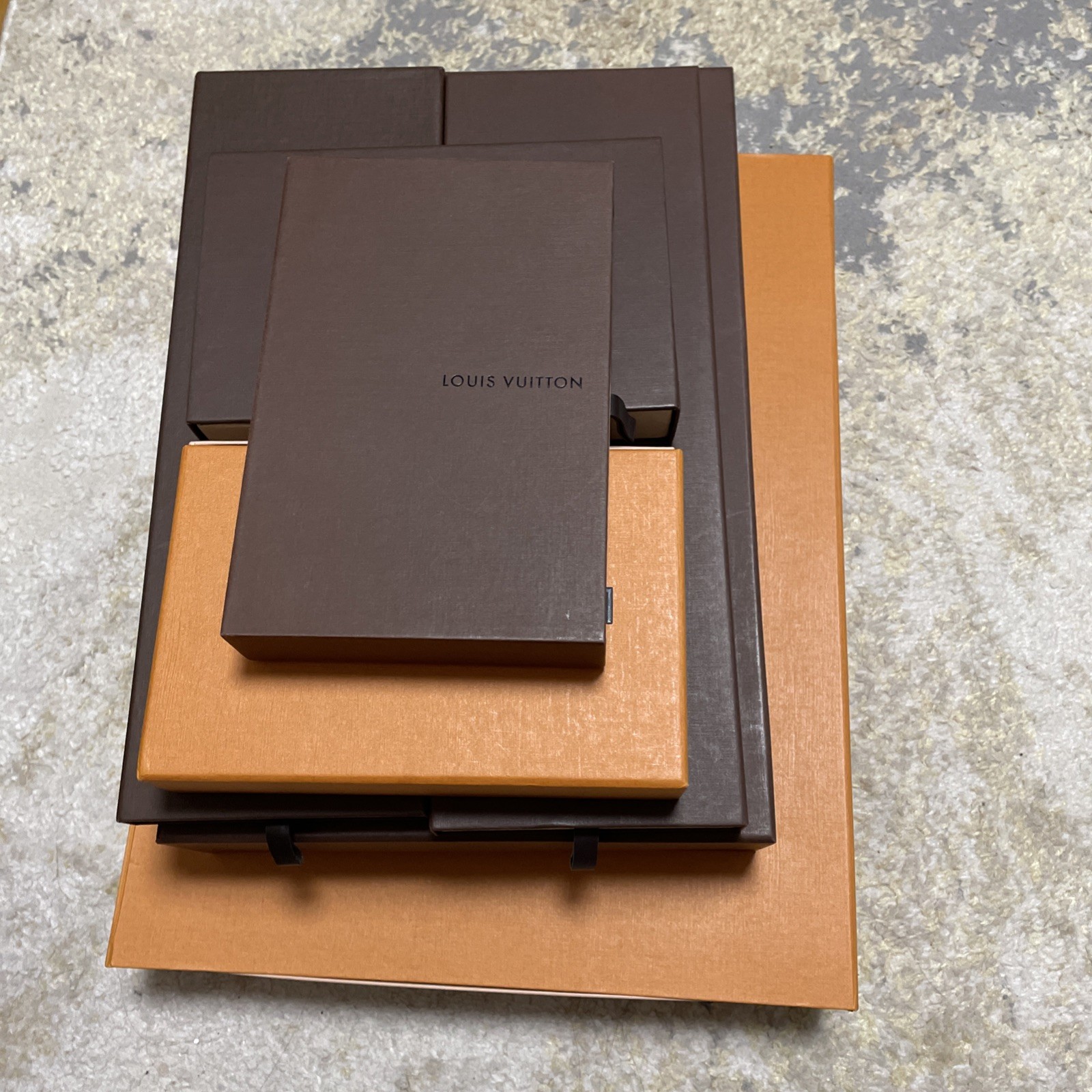 Authentic LOUIS VUITTON LV Gift Bags, Boxes Empty 7 Lot Pieces