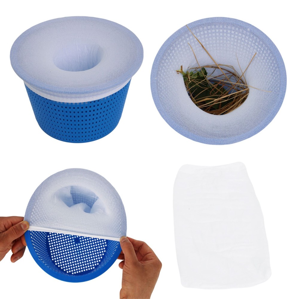 10 Pack Pool Skimmer Socks for Pool Filter Baskets Above Ground