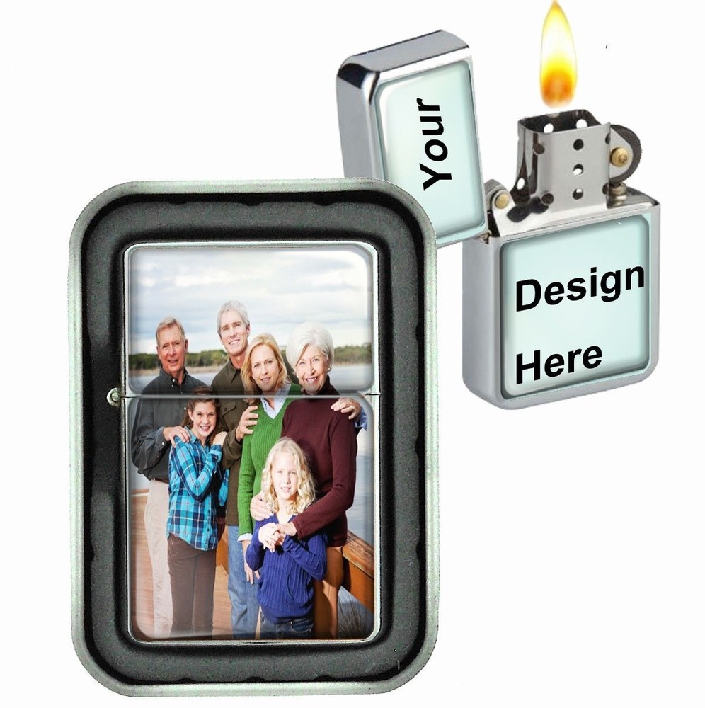 Singer Windproof Refillable Oil Lighter with Gift Box Art D 28