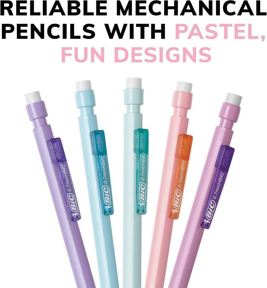 Mechanical Pencils 0.7 mm Medium Point Refillable and Retractable 40-Count