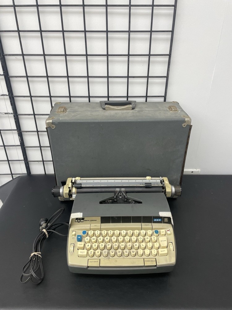 Smith Corona 250 Mark II Electric Office Typewriter With Case, Needs Work