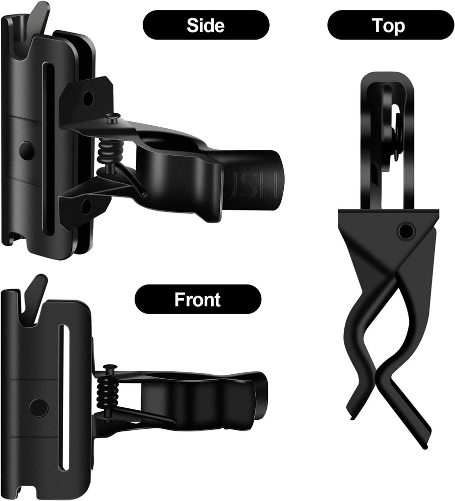 6 Pack E-Track Tool Holders |E Track Accessories for Enclosed Trailer Black