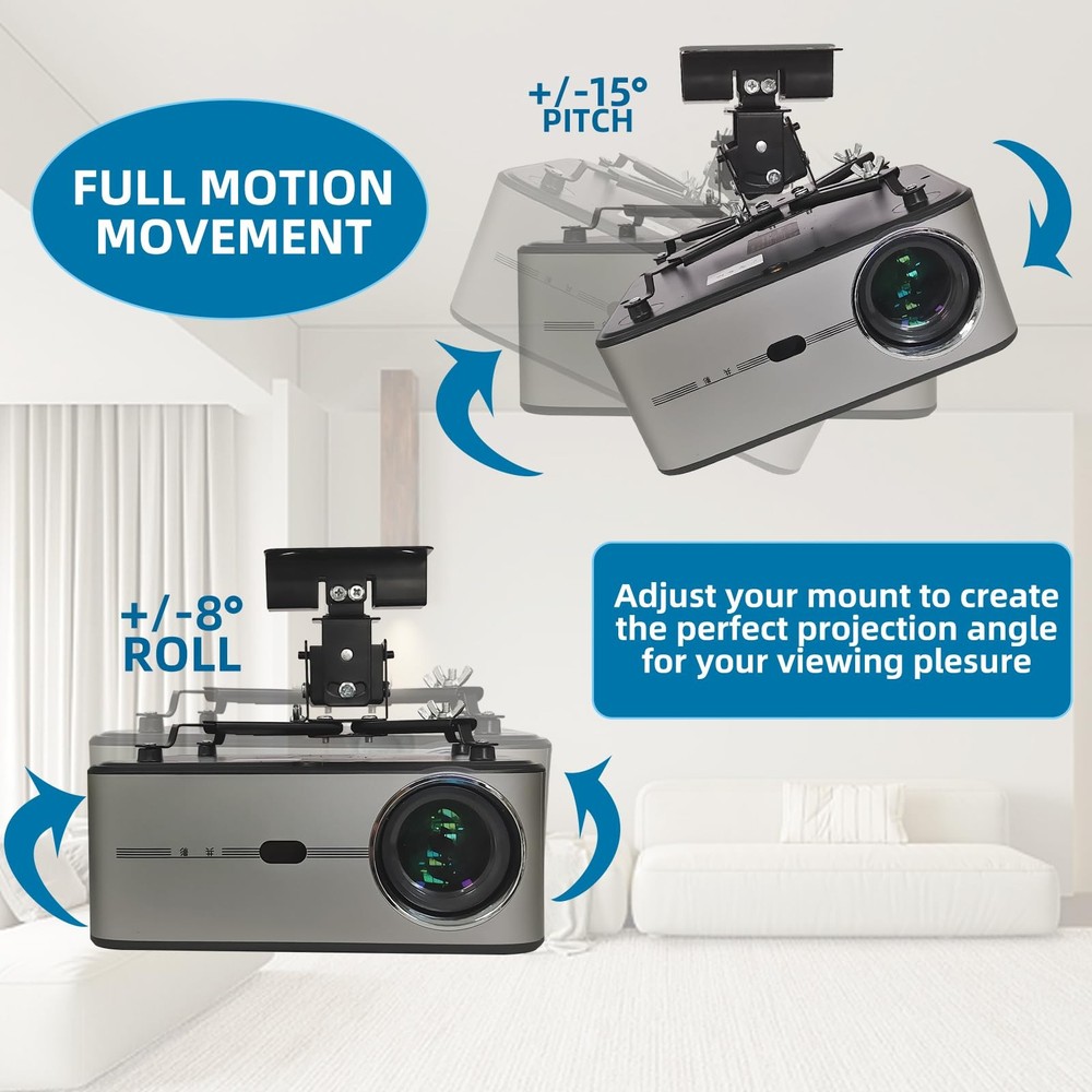 Solarsea Projector Mount,Ceiling Wall Mount, Universal Projector Mount with 2...