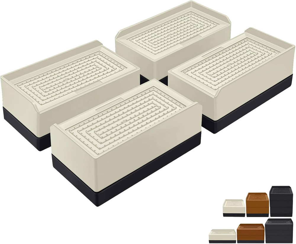 ANNKUT 1.5 Inch Furniture Risers, Rectangle Adjustable Risers Blocks for Bed Sof