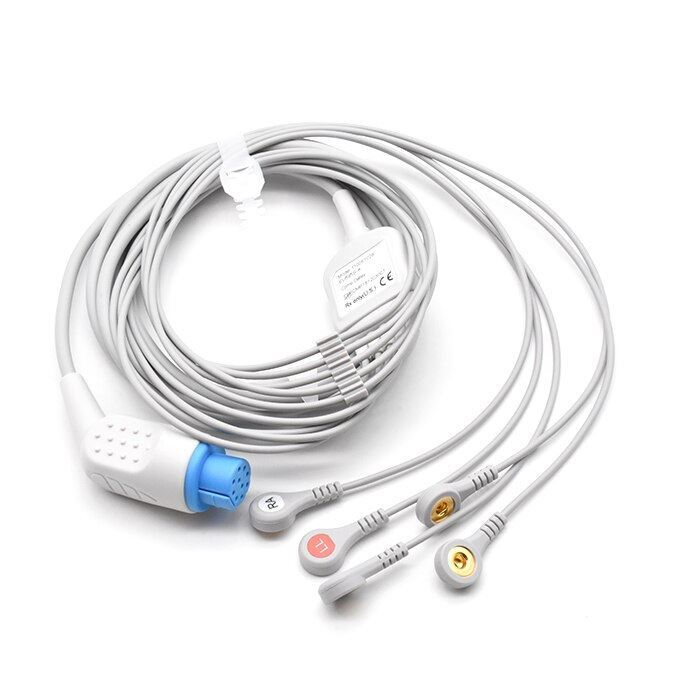 Datex Ohmeda ECG Compatible 10 Pin 5 Leads - Snap