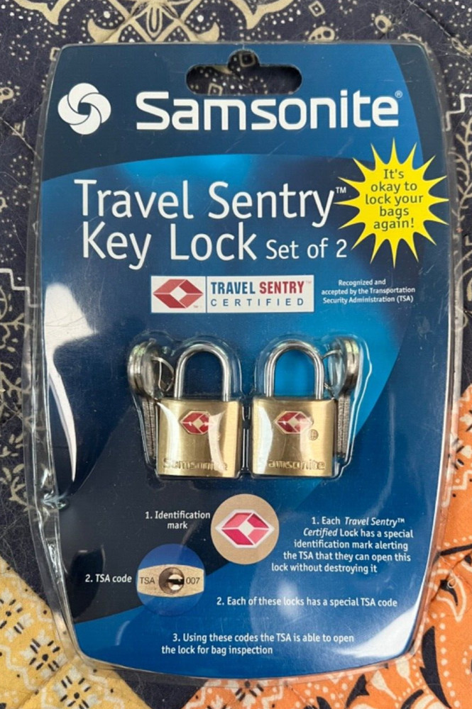 Samsonite Travel Sentry Key Lock Set, New
