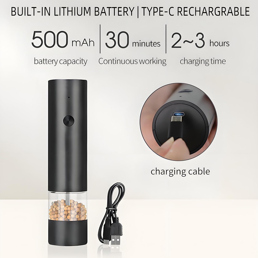 Pepper Grinder,Pepper Mill Grinder,Adjustable Coarseness,Efficient And Conven...