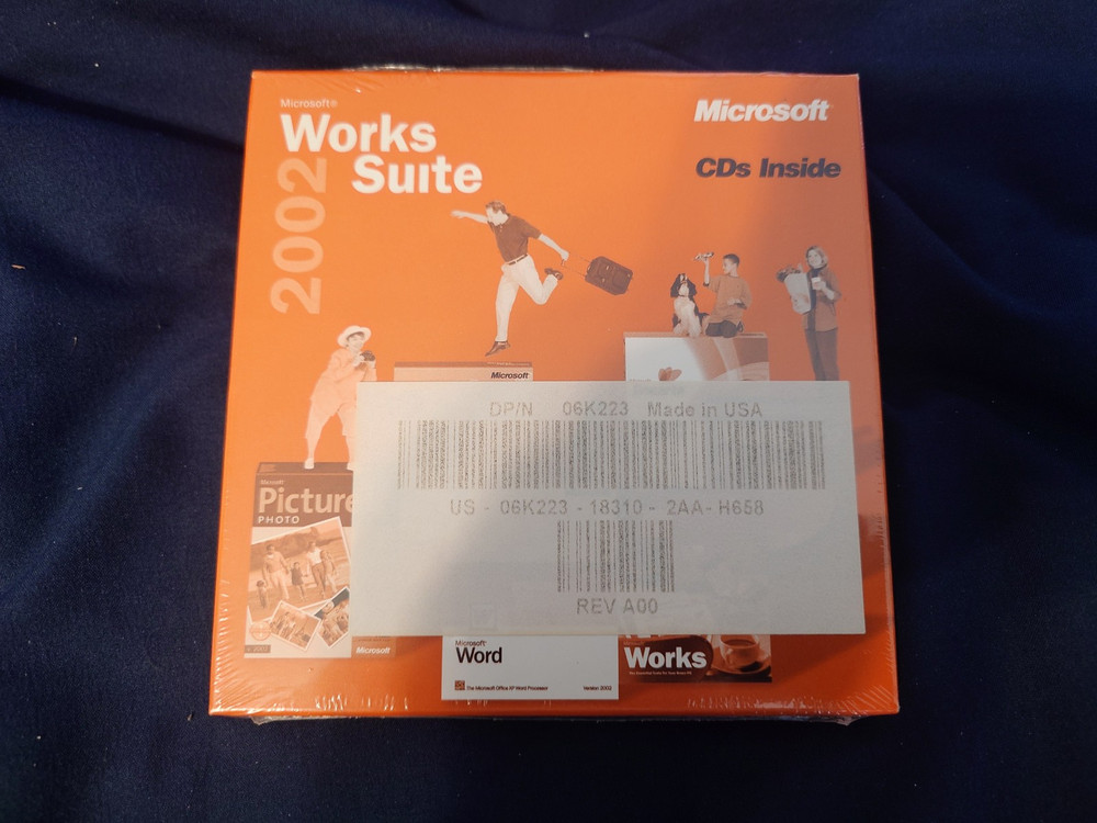 SEALED Microsoft Works Suite 2002 (Retail) (1 User/s) - Full Version for Windows
