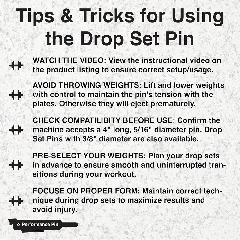 Drop Set Pins | Instant Weight Adjustment for Advanced Weightlifting