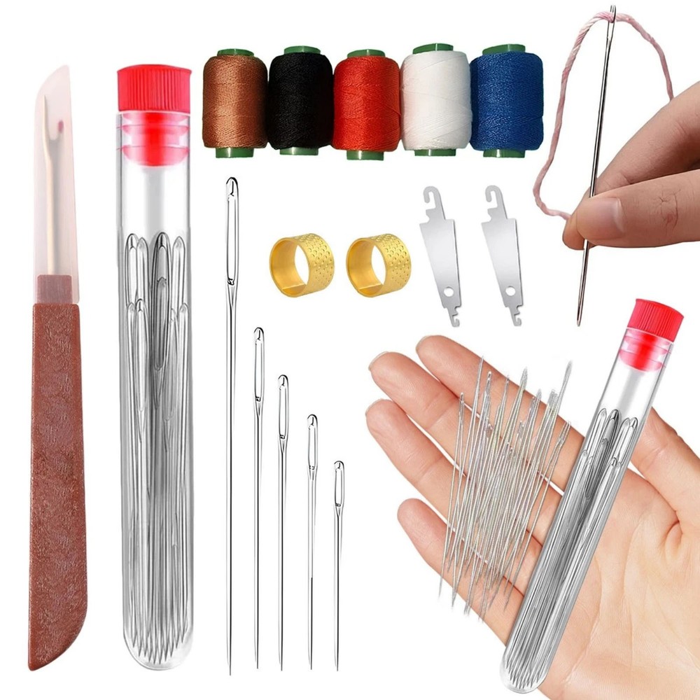 For Dormitory 36 Piece Sewing Tool Set with Needles Threads Repair Kit New