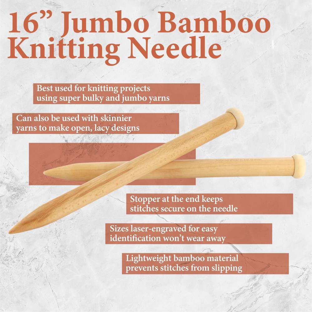 JubileeYarn Jumbo Bamboo Knitting Needles