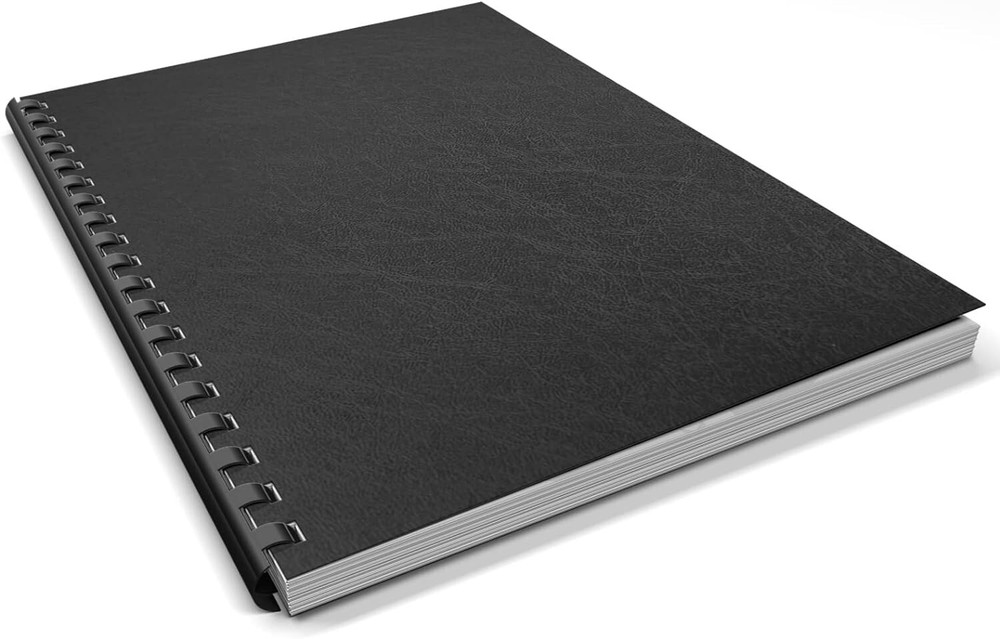 Leather Textured Polycovers - Binding Covers 8-1/2 x 11, Black Back Covers