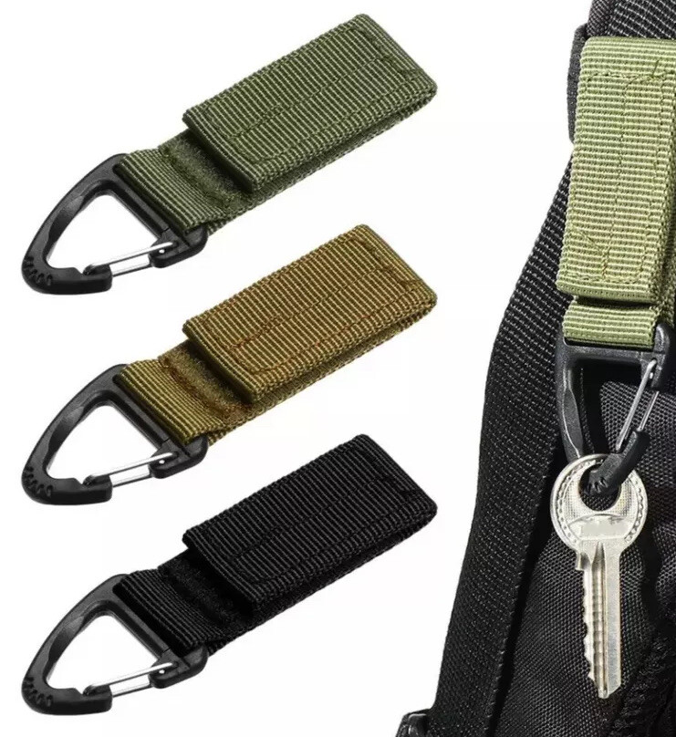 Multi use gear clip BLACK (3 Pack)