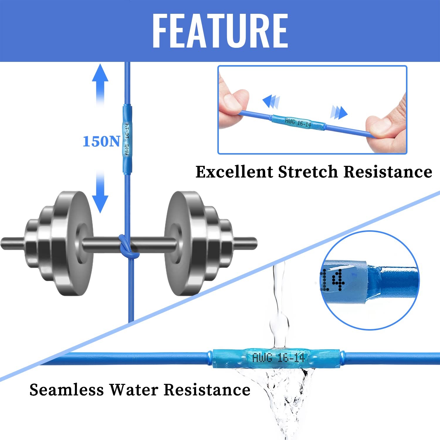 660 PCS Heat Shrink Butt Connectors Qibaok Crimp Electrical Wire Connector 。