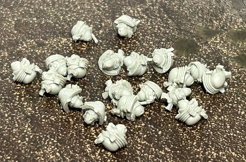 Resin Samurai Helmets Bits Pack 28mm Scale