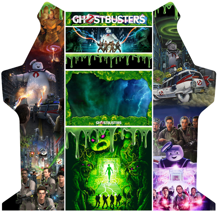 Pandora Arcade Cabin Bartop Graphics Vinyl Box Stickers Ghostbusters