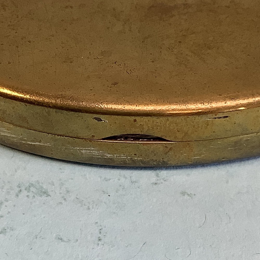 18thC. Brass Oval Snuff Box 3 1/4”