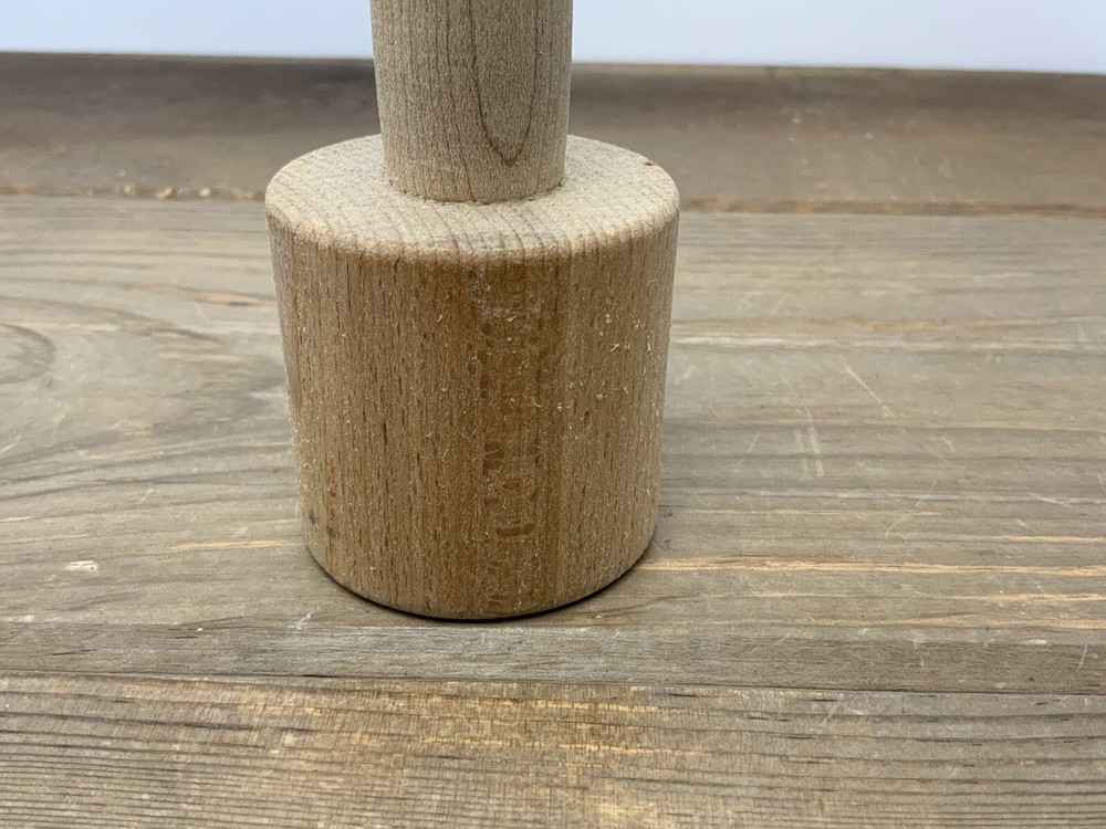 Vintage Solid Wood Pusher Mallet Long Handle 10.5” Excellent